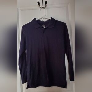 Faded Glory - Boys - Dark Navy - Long Sleeve Polo - XL (14-16)